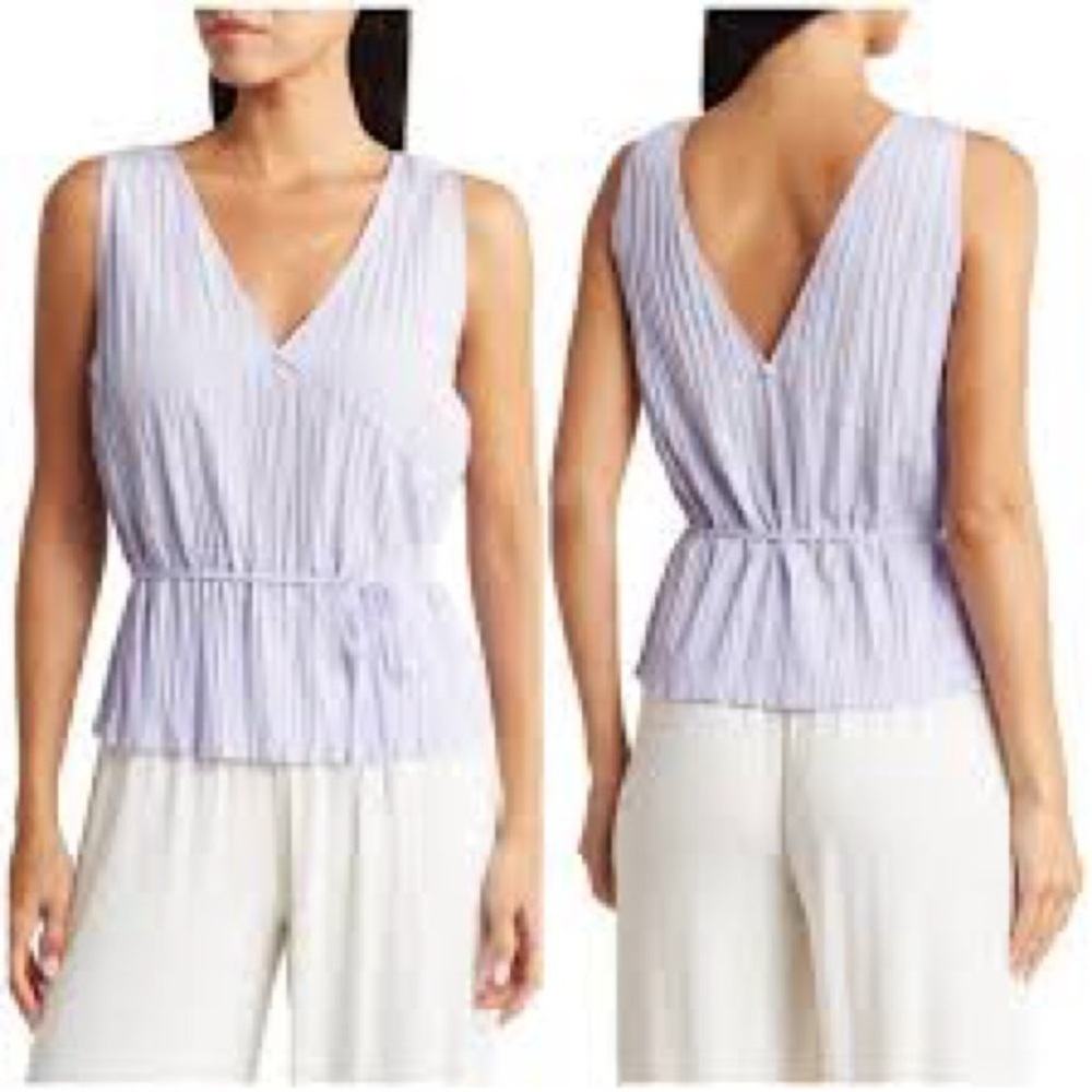 Vince Crushed Tank Top in Lavender Size Large NWOT Missing belt